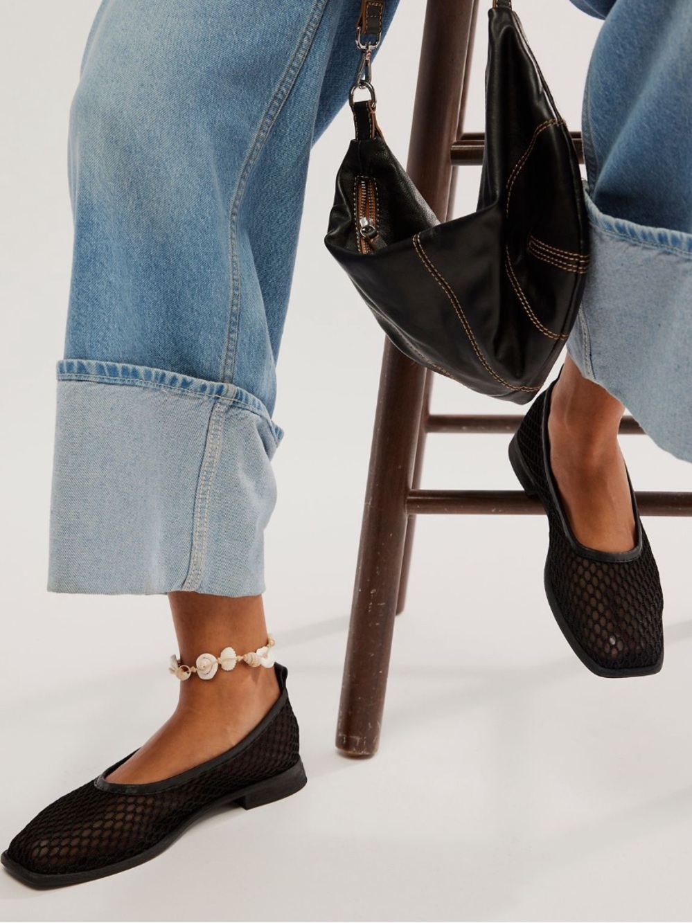 Free People Coastline Mesh Flats